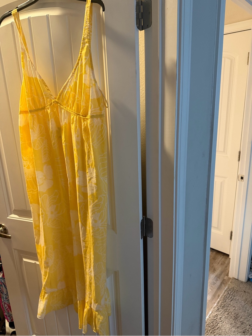 Yellow Floral Slip Dress
